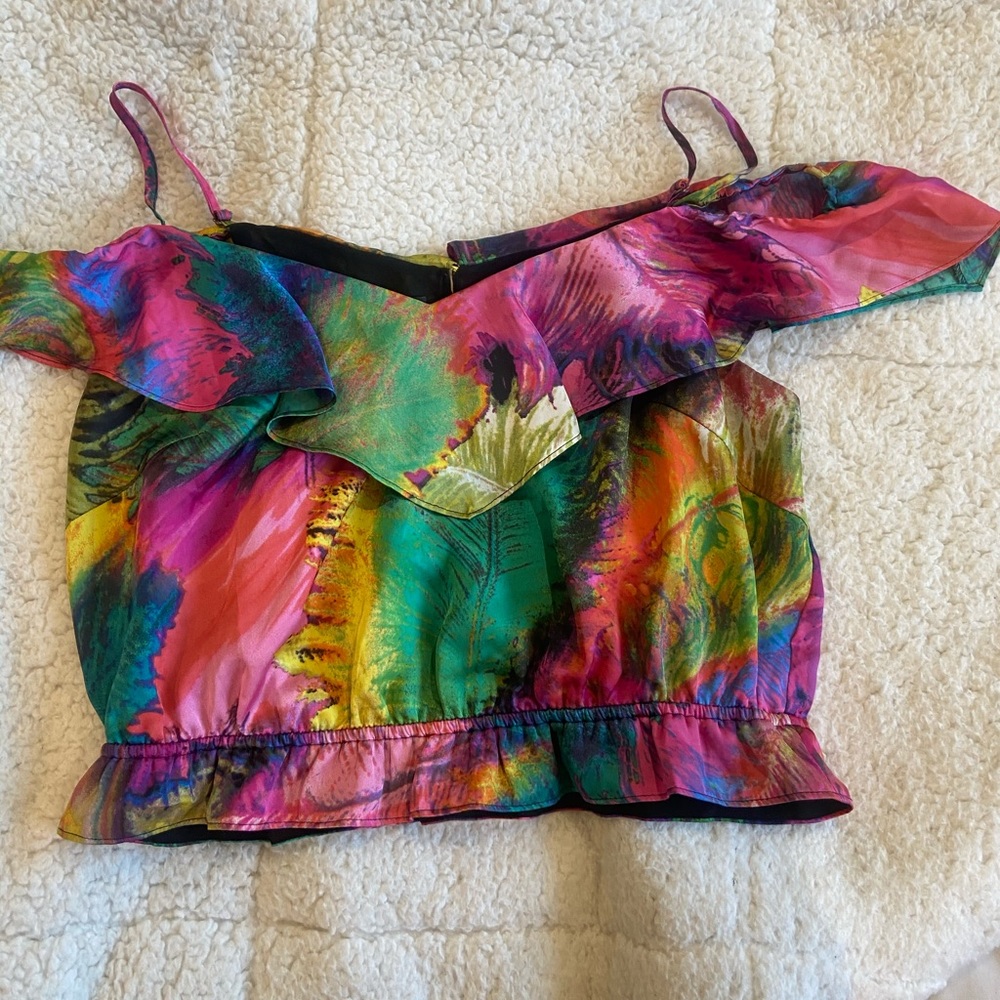 Bebe Multicolored Crop Top